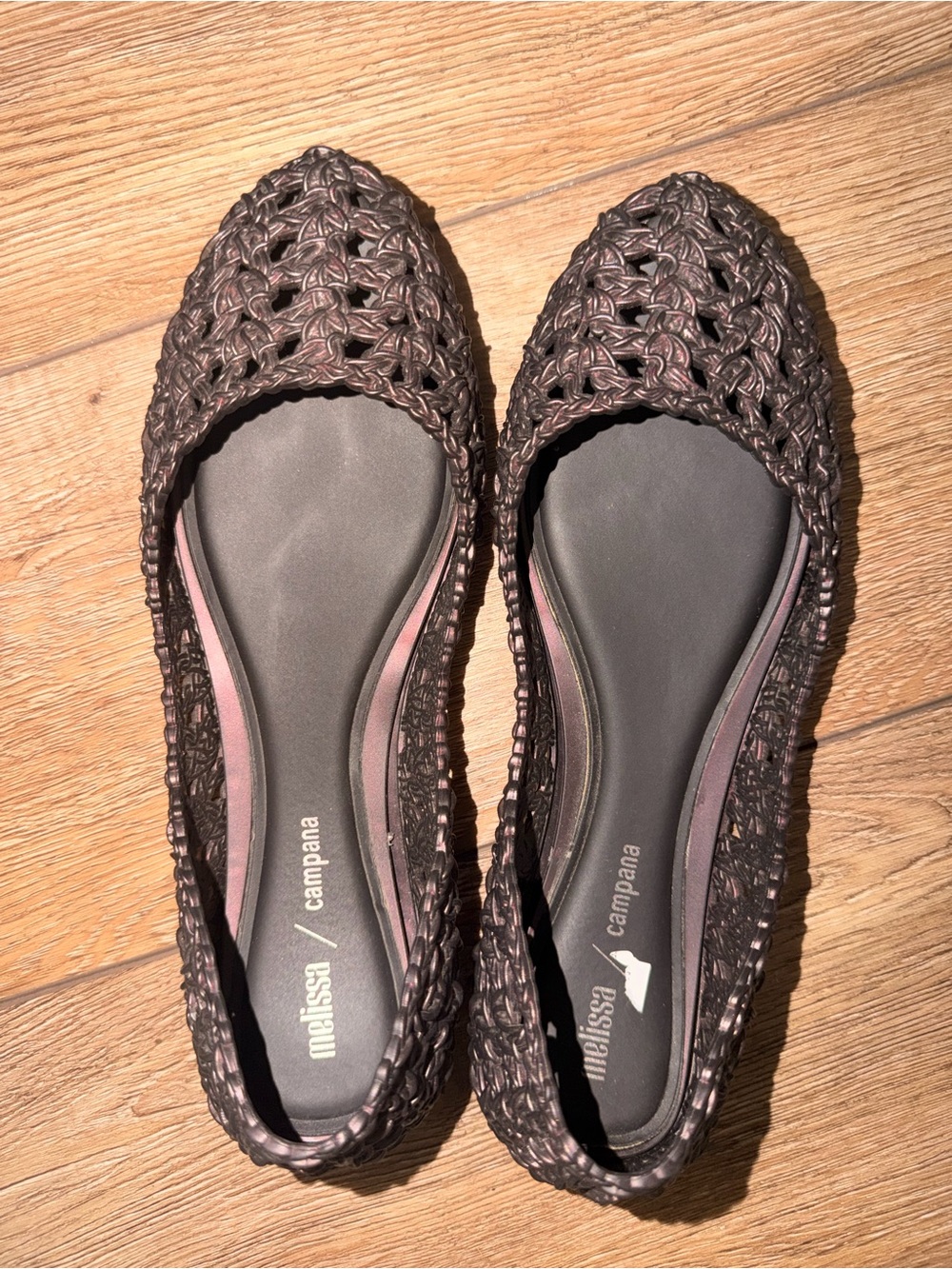 Melissa Woven Brown Ballet Flats